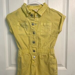 Cat & Jack Sunny Yellow Button-Up Romper